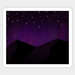 Stars shining over the northern lights Sticker